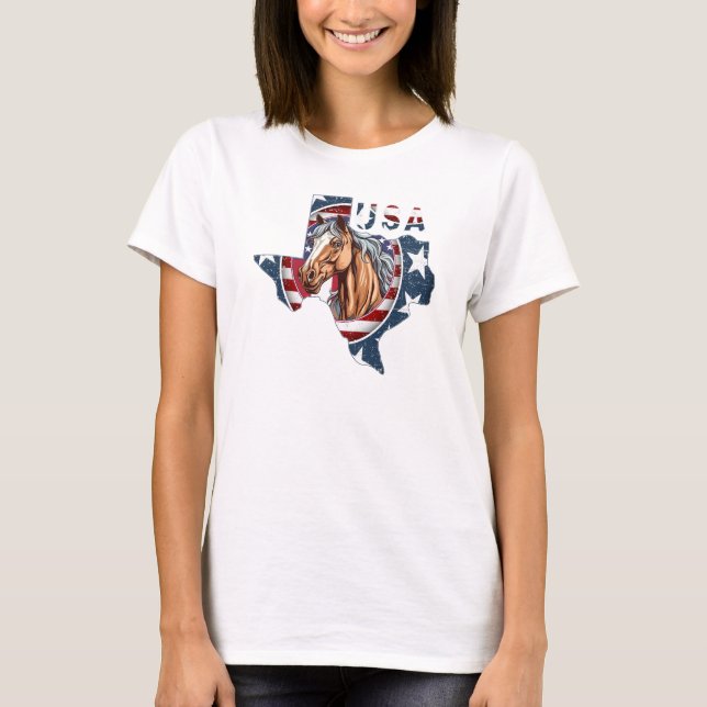 Patriotic USA Texas T-Shirt (Front)