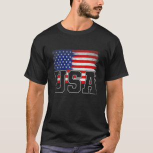 Patriotic Usa Us Flag  4th Of July America Men Wom T-Shirt