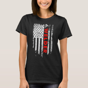 patriotic usa us flag welding mask strong welder T-Shirt