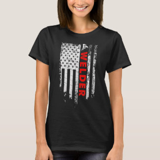 patriotic usa us flag welding mask strong welder T-Shirt