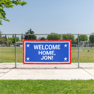 Patriotic USA Welcome Home Banner