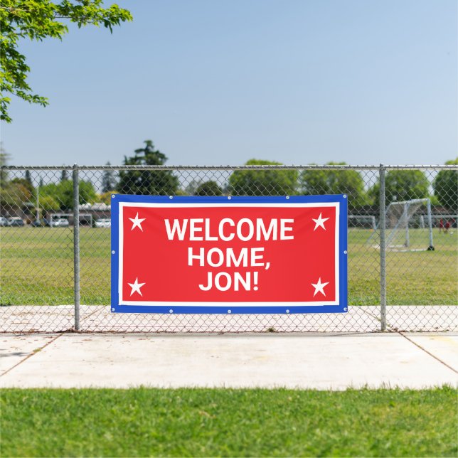 Patriotic USA Welcome Home Banner (Insitu)