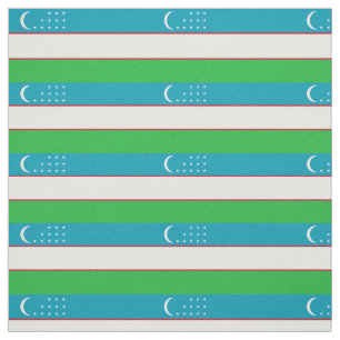 Patriotic Uzbekistan Flag Fabric