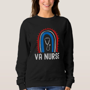 Patriotic Va Nurse Veterans Affairs American Us Fl Sweatshirt
