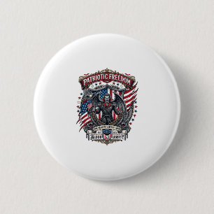 Patriotic Vampire Liberty Lord Horror Monster Patr 6 Cm Round Badge