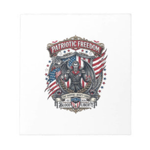 Patriotic Vampire Liberty Lord Horror Monster Patr Notepad