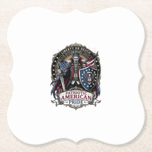 Patriotic Vampire Liberty Lord Horror Monster Patr Paper Coaster
