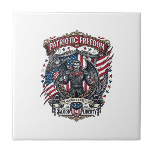 Patriotic Vampire Liberty Lord Horror Monster Patr Tile
