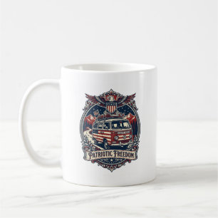 Patriotic Van Life Vector Graphic Tee_1 Coffee Mug