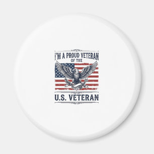 Patriotic Veteran Eagle Vintage Engraving Shirt De Magnet