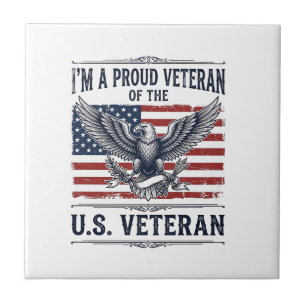 Patriotic Veteran Eagle Vintage Engraving Shirt De Tile