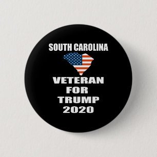 Patriotic Veteran For Trump South Carolina For Wom 6 Cm Round Badge
