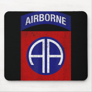 Patriotic Veteran Military Distressed 82nd Airborn Mouse Pad