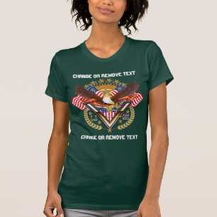 Patriotic Veteran Women Camouflag view notes below T-Shirt