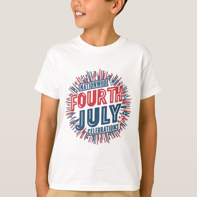 Patriotic Vibes: Fourth of July T-Shirt  (Front)