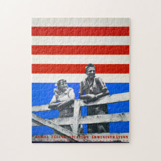 Patriotic Vintage Art Cool Historical Photos Trave Jigsaw Puzzle