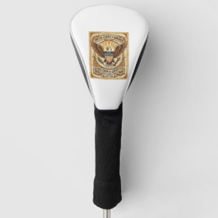 Patriotic Vintage Bald Eagle Distressed Golf Head Cover