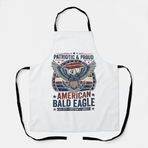 Patriotic Vintage Bald Eagle Distressed T-Shirt (3 Apron