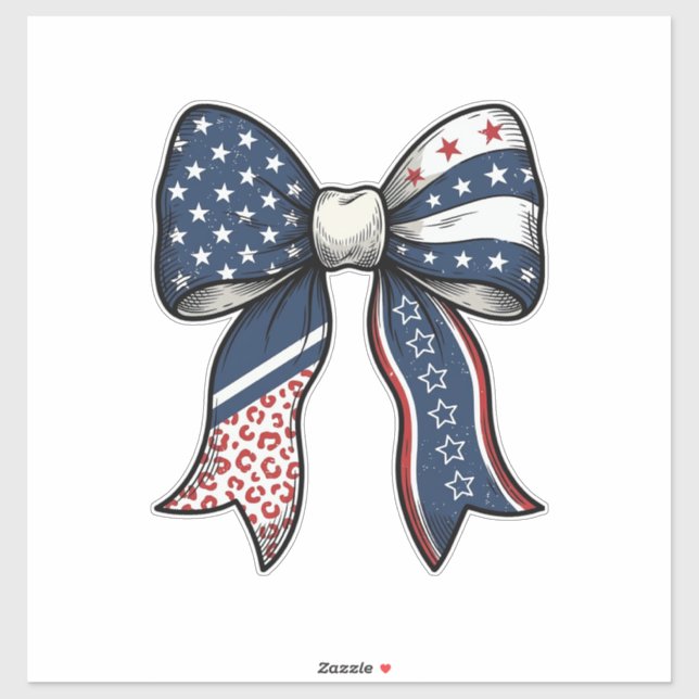 Patriotic Vintage Engraved Bow Vector Design_1 (Sheet)