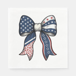 Patriotic Vintage Engraved Bow Vector Design_1 Napkin
