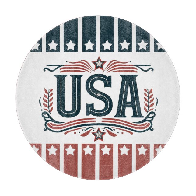 Patriotic, vintage USA  Cutting Board (Front)