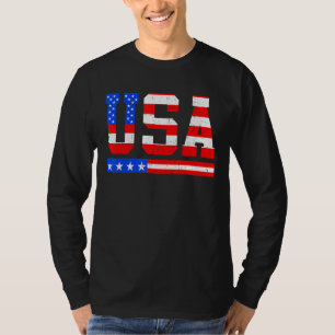 Patriotic Vintage Usa Flag 4th Of July America T-Shirt