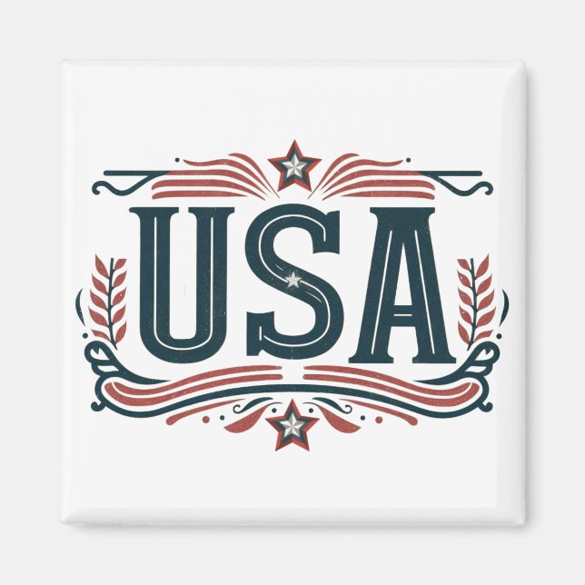 Patriotic, vintage USA  Magnet (Front)