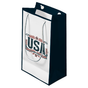 Patriotic, vintage USA  Small Gift Bag