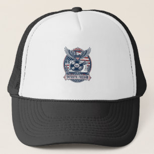 Patriotic Vinyl Collector Vector Graphic Tee Trucker Hat