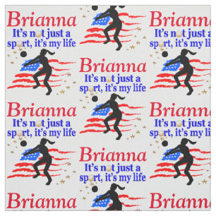 PATRIOTIC VOLLEYBALL LIFE PERSONALIZED FABRIC