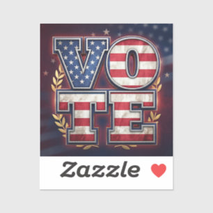 Patriotic VOTE American Flag Typography Design