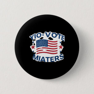 Patriotic Vote S Design With American Flag And Sta 6 Cm Round Badge