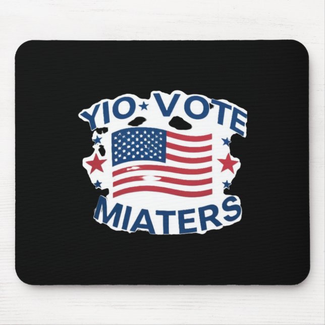Patriotic Vote S Design With American Flag And Sta Mouse Pad (Front)