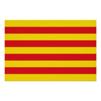 Patriotic wall poster with Flag of Catalonia