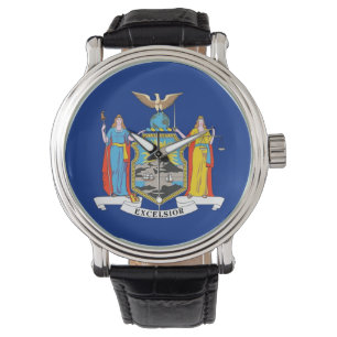 Patriotic watch with Flag of New York State