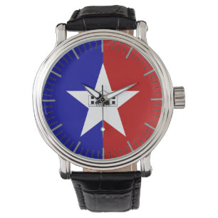 Patriotic watch with Flag of San Antonio