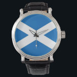 Patriotic watch with Flag of Scotland<br><div class="desc">Add a touch of Scottish pride to your wrist with our exclusive hand watch featuring the flag of Scotland! Crafted with meticulous attention to detail, this hand watch is more than just a timekeeping accessory; it’s a celebration of Scotland’s rich heritage and cultural pride. The elegant design prominently displays the...</div>