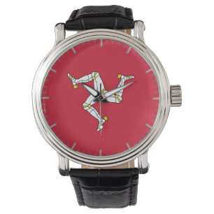 Patriotic watch with Isle of Man Flag, UK