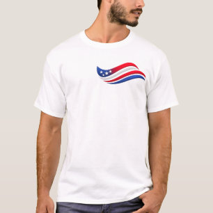 Patriotic Wave Flag Shirt – Red White Blue Stars &