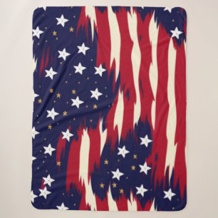 Patriotic Waves Sherpa Blanket