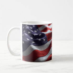 patriotic waving American flag Coffee Mug