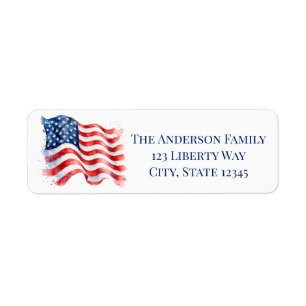 Patriotic Wavy Flag Personalised