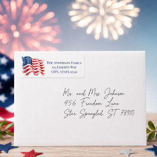 Patriotic Wavy Flag Personalised
