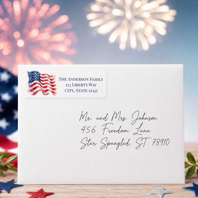 Patriotic Wavy Flag Personalised (Creator Uploaded)
