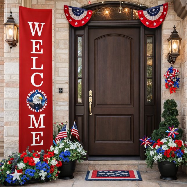 Patriotic Welcome Banner with Bald Eagle (Creator Uploaded)