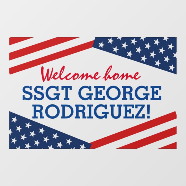 Patriotic Welcome Home Military Member (Sheet)