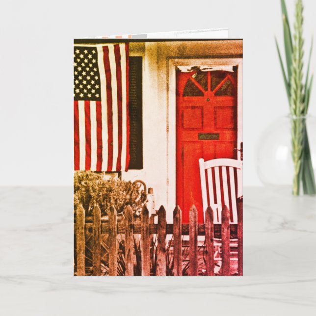 Patriotic Welcome Home Military Thank You Car Card (Front)