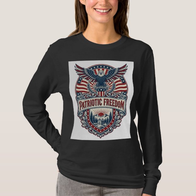 Patriotic Wellness Retreat Vector Graphic Tee (Front)