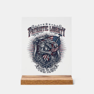 Patriotic Werewolf Patriot Horror Monster Patriot Acrylic Sign