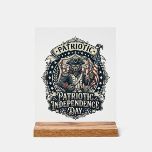 Patriotic Werewolf Patriot Horror Monster Patriot Acrylic Sign